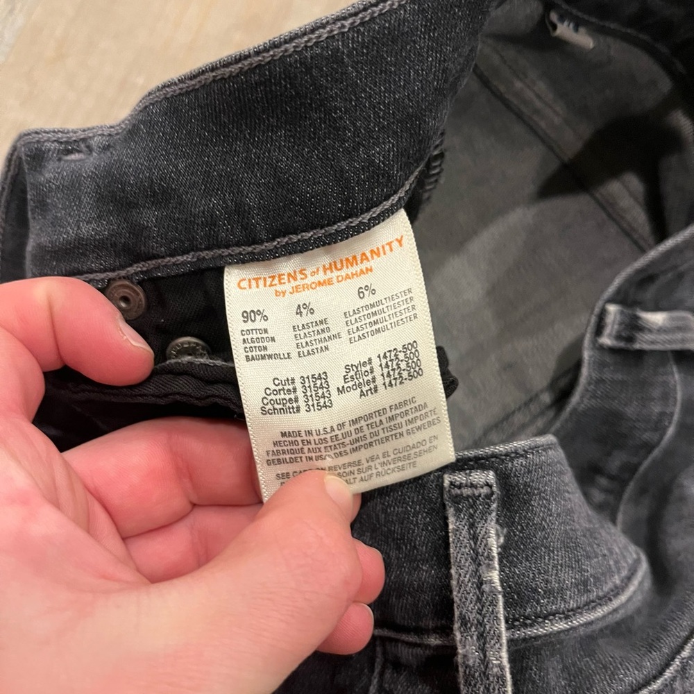 Citizens‎ of Humanity Women’s Liberty Bell Bottom Grey Jeans Size 27 Stretch EUC - Picture 5 of 7